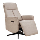 Hudson Swivel Accent Electric Recliner - Mushroom