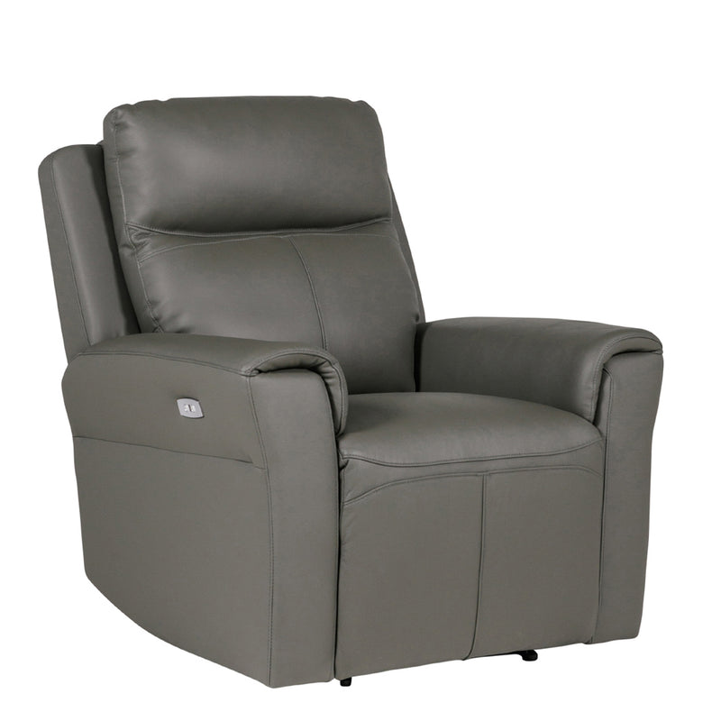 Hudson Electric Recliner - 1 Seater Ash