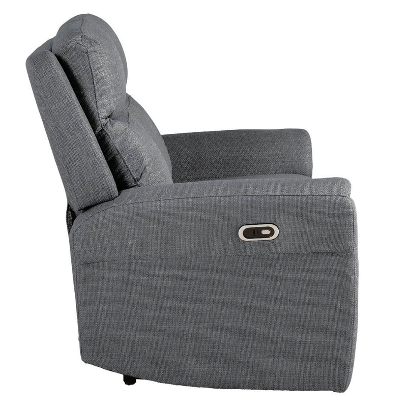 Hudson Electric Recliner - 2 Seater Charcoal