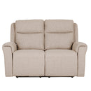 Hudson Electric Recliner - 2 Seater Mushroom