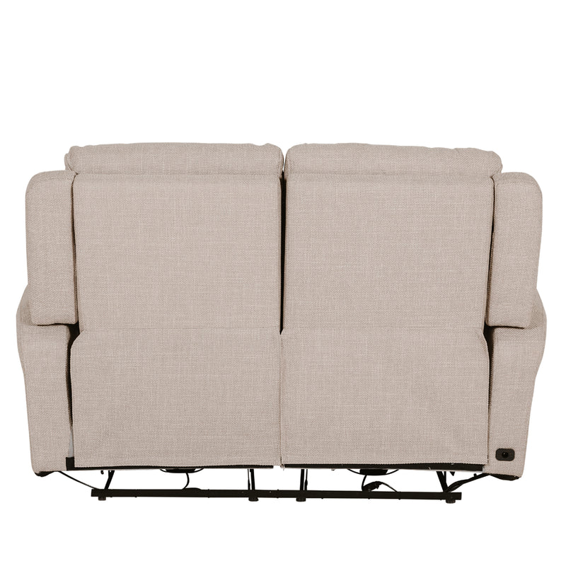Hudson Electric Recliner - 2 Seater Mushroom