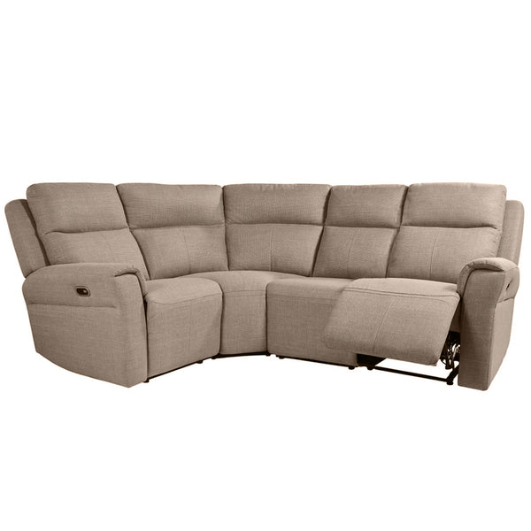 Hudson Electric Recliner - Corner Group - Mushroom