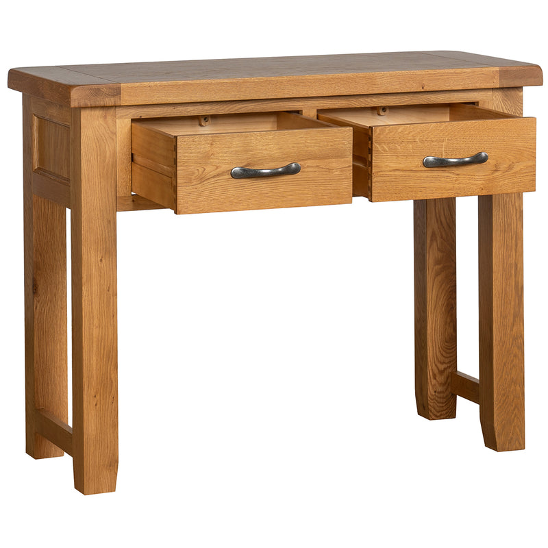 Brockenhurst Oak 2 Drawer Console Table