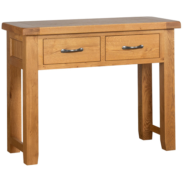 Brockenhurst Oak 2 Drawer Console Table