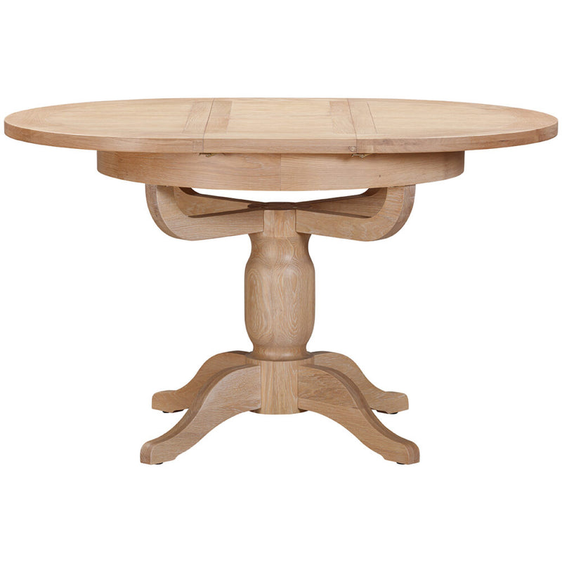 Salcombe Oak Round Butterfly Extending Dining Table