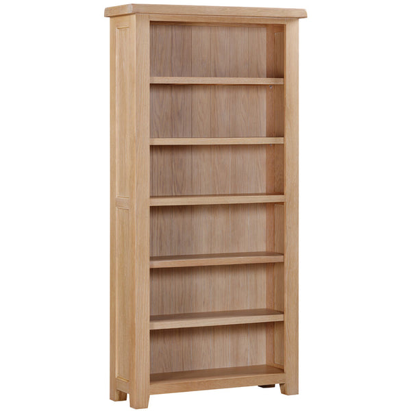Salcombe Oak Tall Wide Bookcase