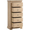 Sandringham Oak 5 Drawer Wellington