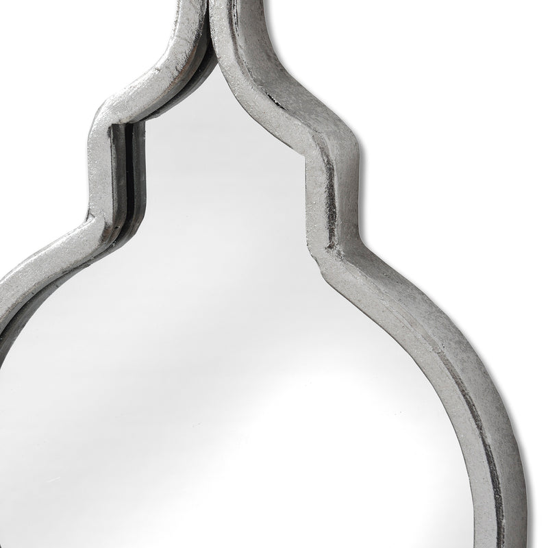 Silver Quarterfoil Hanging Mirror