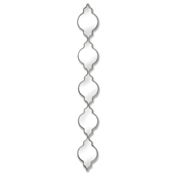 Silver Quarterfoil Hanging Mirror