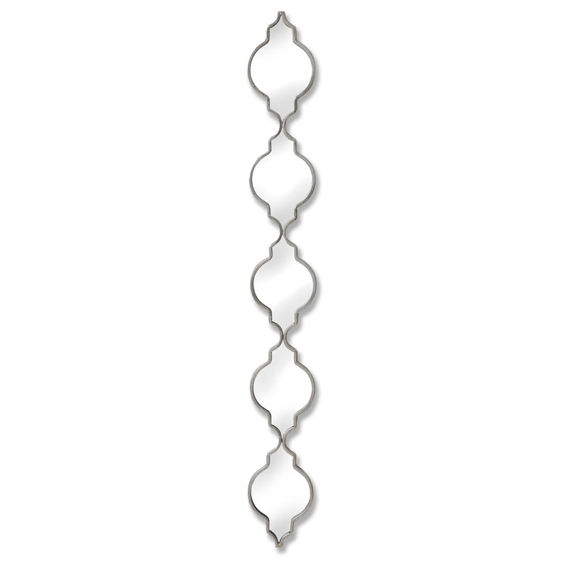 Silver Quarterfoil Hanging Mirror