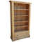 French Oak Tall Wide Bookcase with Drawer - Ex Display