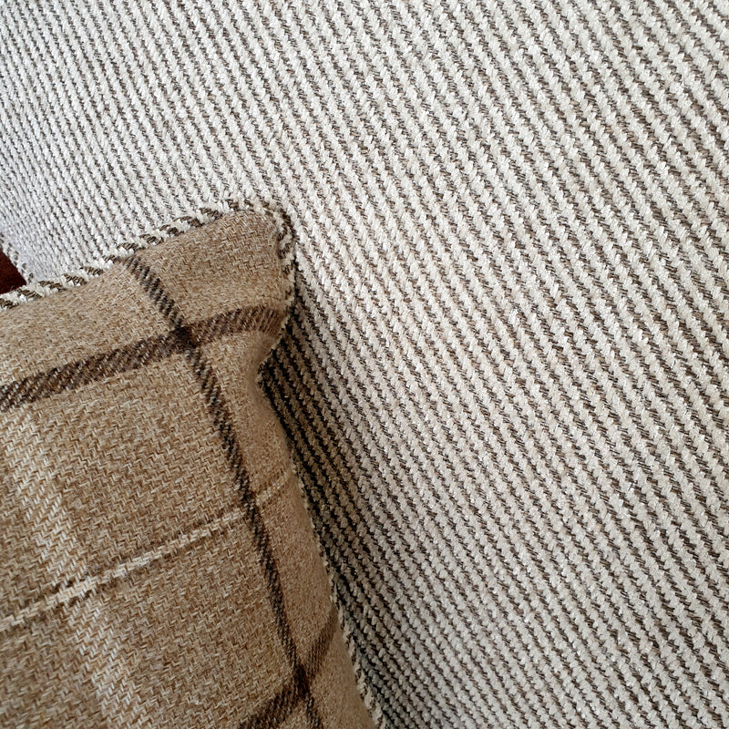 Tarquin 2 Seater Sofa Oatmeal Scatter Back
