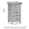 Salcombe Painted Compact 3 Drawer Bedside