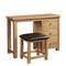 Oxford Oak Single Pedestal Dressing Table & Stool