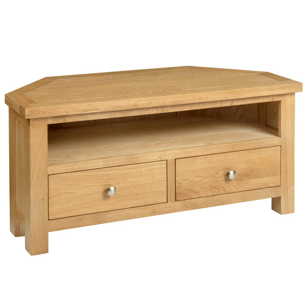 Oxford Oak Large Corner TV Unit