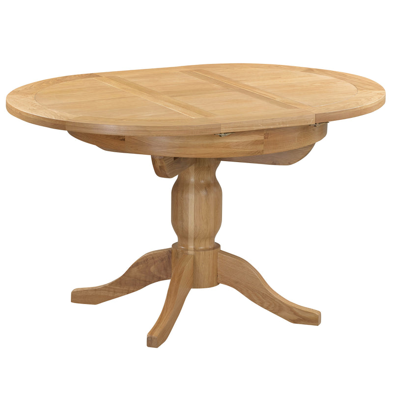 Oxford Oak Round Extending Dining Table