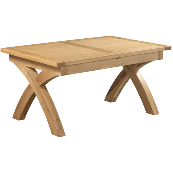 Oxford Oak X-Leg Extending Dining Table