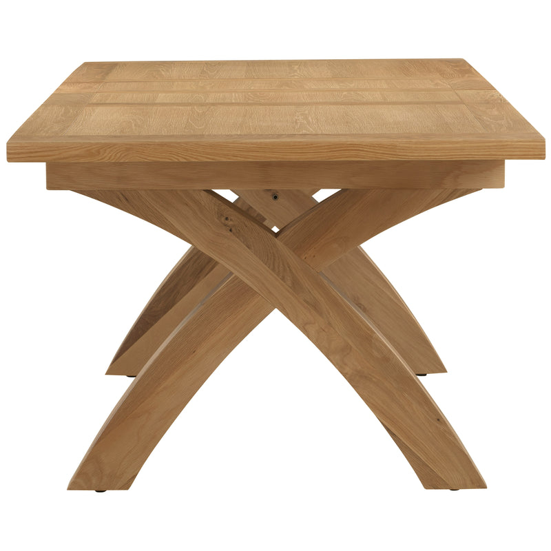 Oxford Oak X-Leg Extending Dining Table