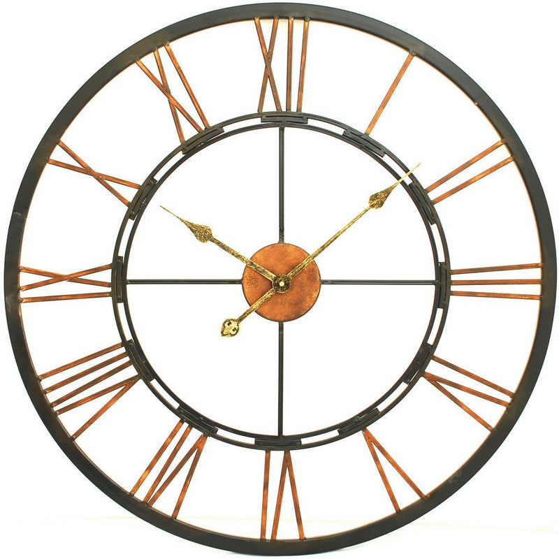 Large Metal Skeleton Wall Clock