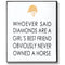 'Never Owned A Horse' Gold Foil Wall Plaque