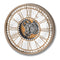 Round Mirrored Moving Cog Wall Clock