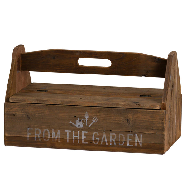 Rustic Wooden Garden Tool Box
