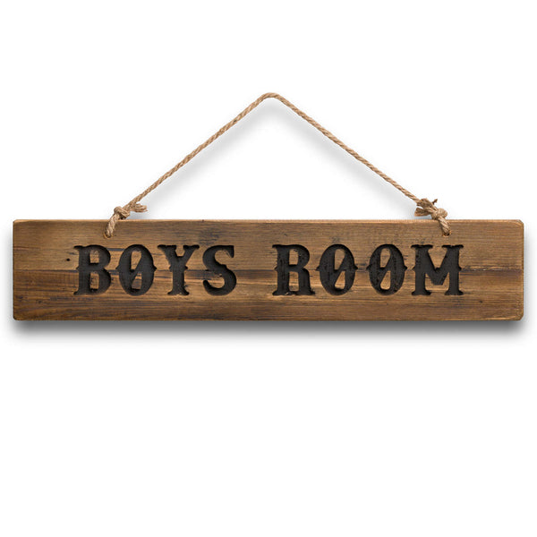 Boys Room Rustic Wooden Plaque