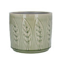 Bay Leaf Ceramic Pot Cover