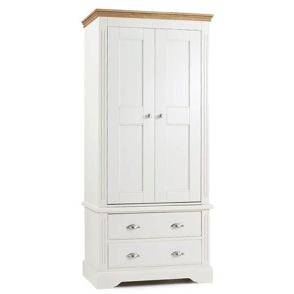 Kensington Painted Narrow 2 Drawer Wardrobe