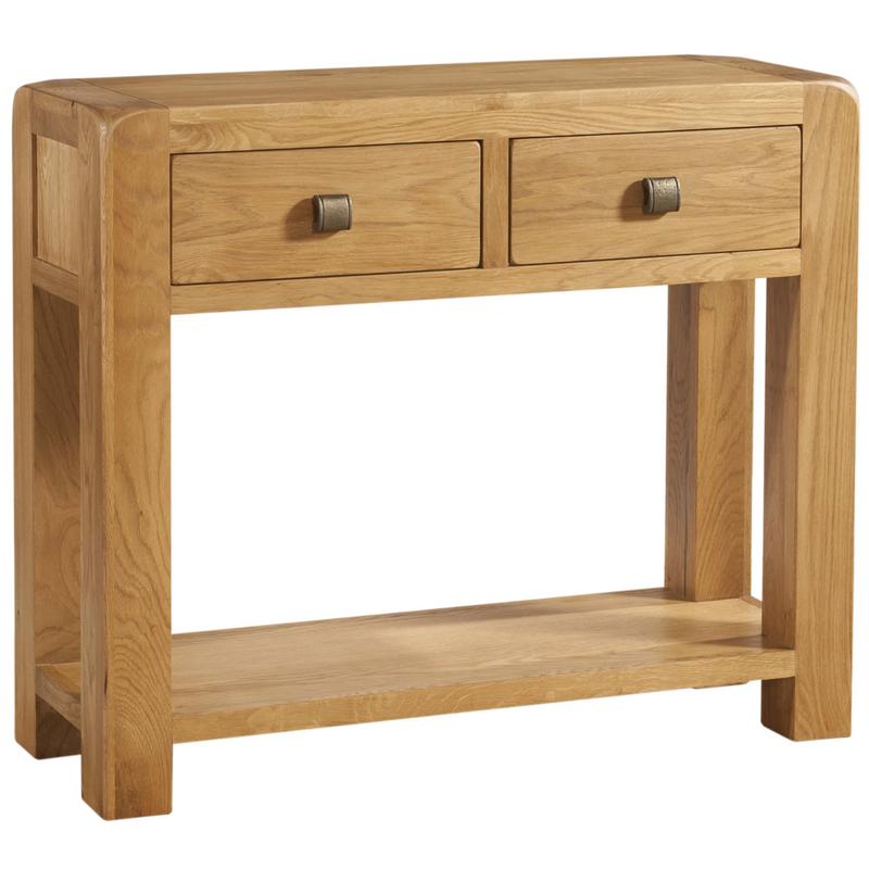Sway Oak 2 Drawer Console Table