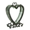 Small Silver Filigree Heart Candle Holder