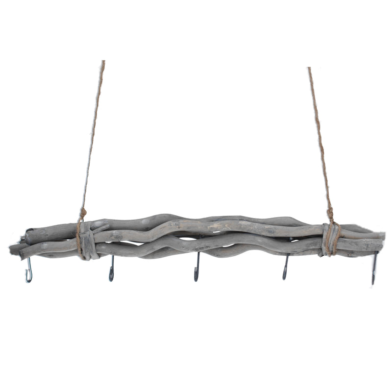 Hanging Twig Bundle with 5 Hooks