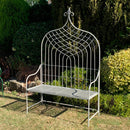 Metal High Back Garden Bench