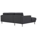 Manhattan Chaiselongue Sofa Charcoal (Left Hand)