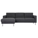 Manhattan Chaiselongue Sofa Charcoal (Left Hand)