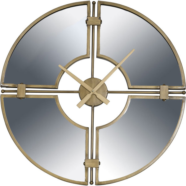 Destiny Round Gold Mirror Wall Clock