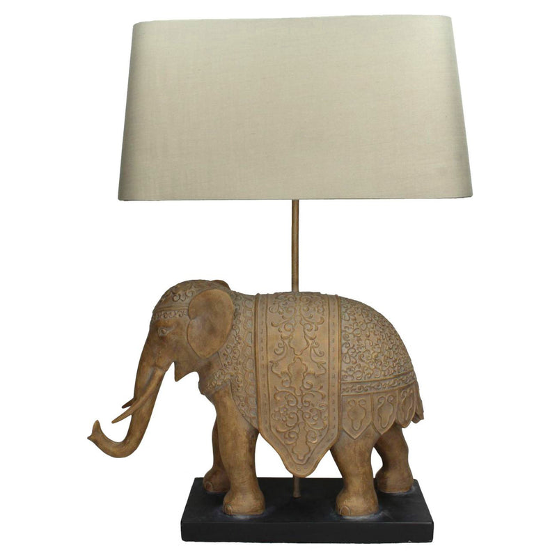 Taupe Elephant Table Lamp