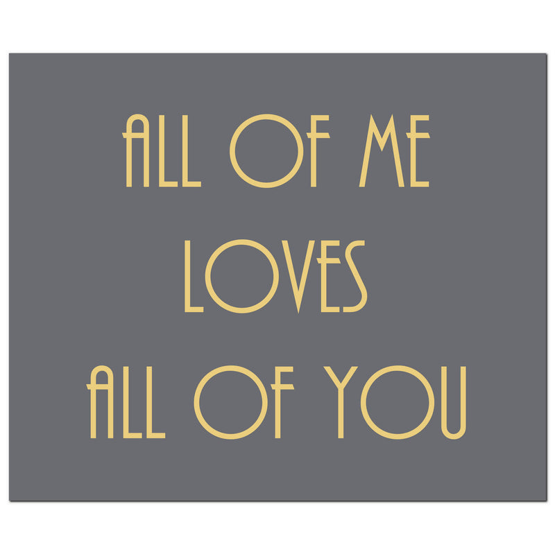 'All Of Me' Metallic Detail Wall Plaque