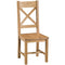 Country Oak Cross Back Chair Wooden Seat