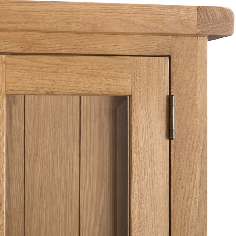 Country Oak Display Cabinet