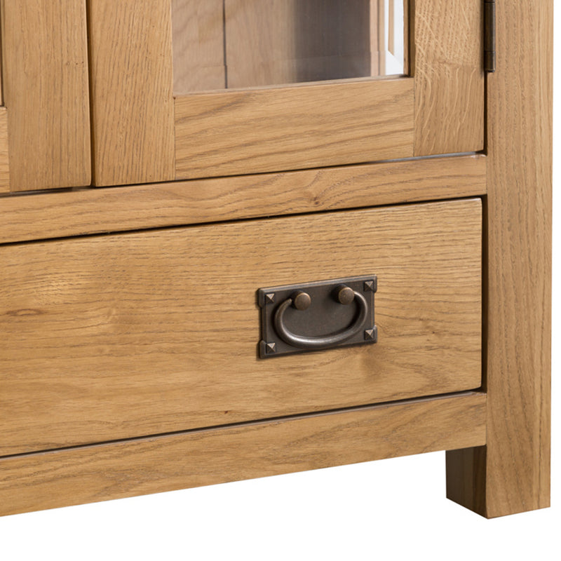 Country Oak Display Cabinet