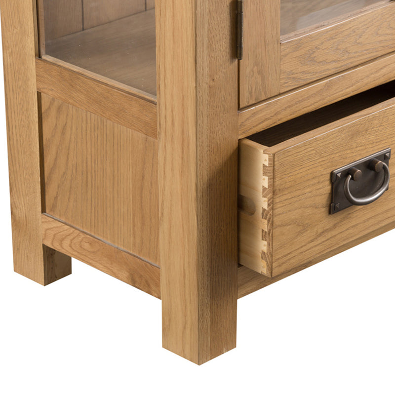 Country Oak Display Cabinet