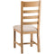 Country Oak Ladder Back Chair Fabric Seat