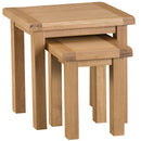 Country Oak Nest of 2 Tables