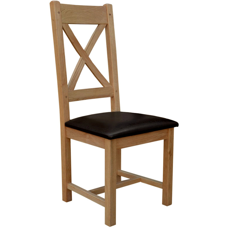 French Oak Cross Back Chair