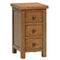 Oxford Rustic Compact 3 Drawer Bedside