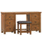 Oxford Rustic Double Pedestal Dressing Table & Stool