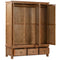 Oxford Rustic Triple Wardrobe with 3 Drawers
