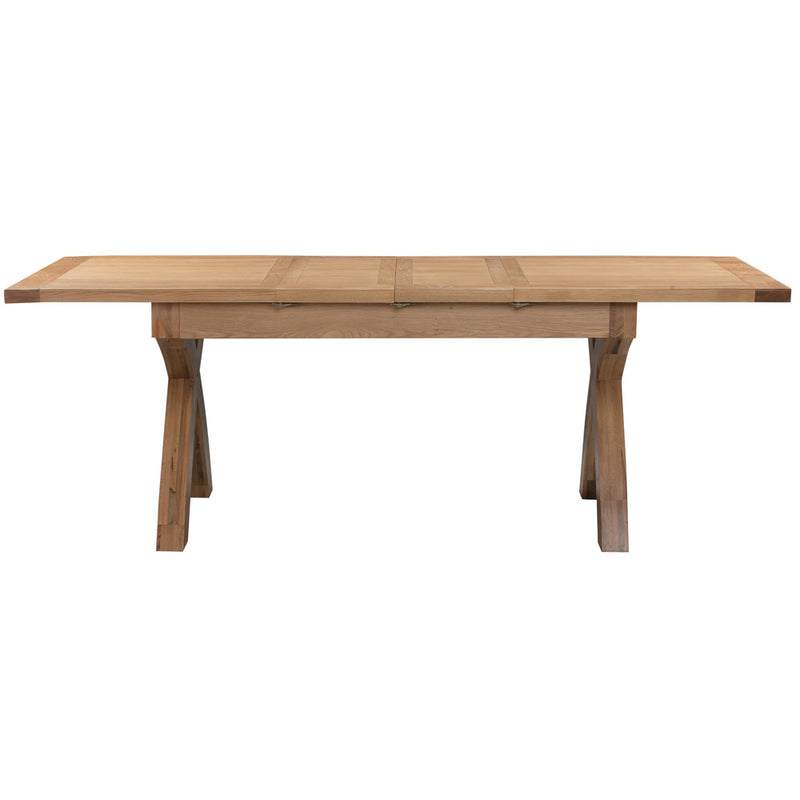 Oxford Oak X-Leg Extending Dining Table