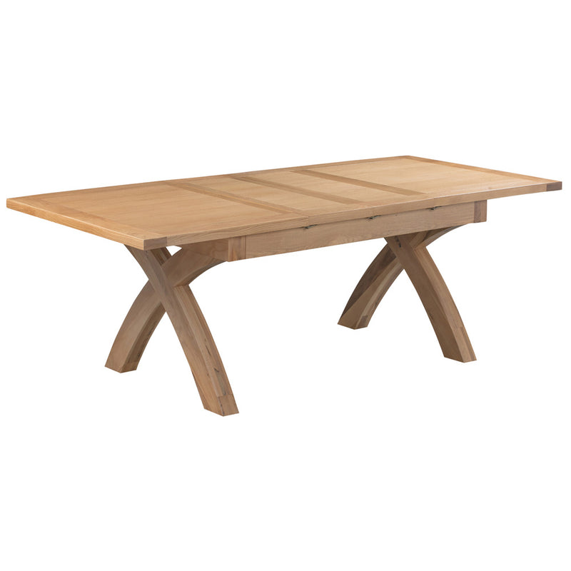 Oxford Oak X-Leg Extending Dining Table